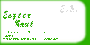 eszter maul business card